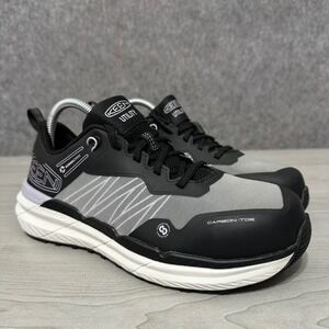 KEEN Utility Speedworks Women 8.5 Black Gray Carbon Nano Toe Work Shoes EH SR